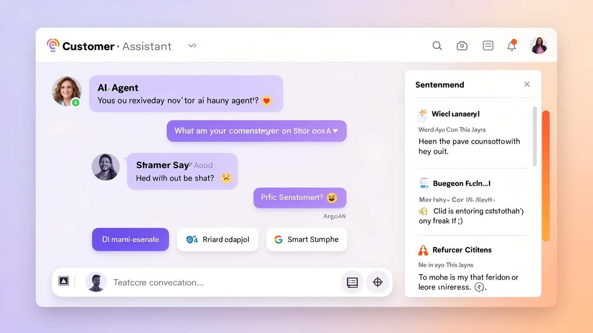 AI assistant interface